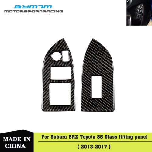 Real Carbon fiber Car window glass drop panel Car accessories LHD For T.OYOTA 86 Subaru BRZ 13-17