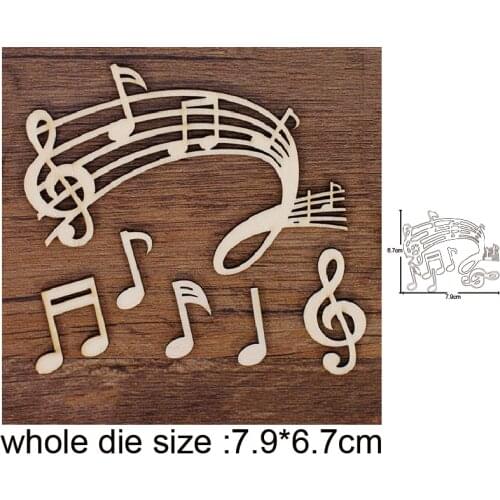 Craft dies Sheet Music Notes Metal Cutting Dies For DIY Scrapbooking dies Album Cards Decorative Embossing Folder Stencils dies