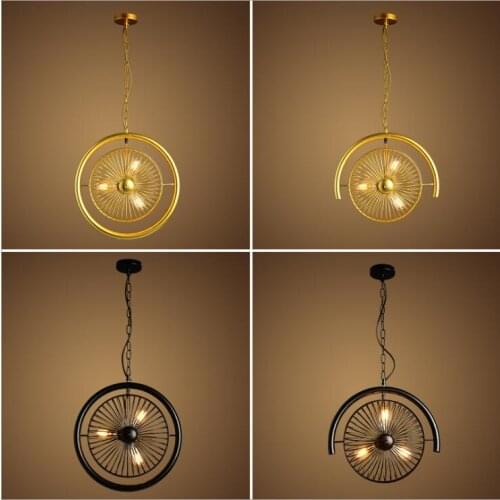 Retro industrial style tie yi restaurant bar cafe fan pendant lamps.E27*3