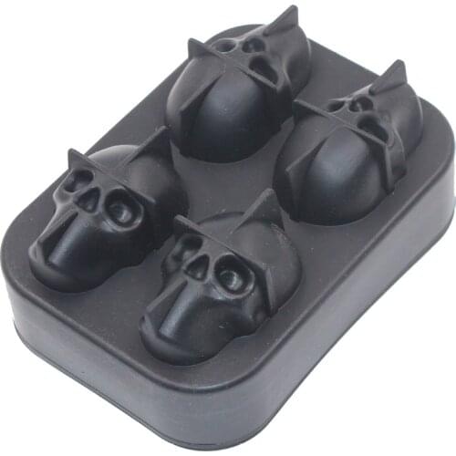 Silicone Skull Ice Tray Silicone 4 Skull Ice Tray Halloween Bone Ice Mold silicone mold cube silicone mold ice silicone mold