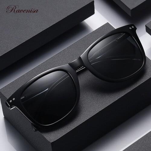 2021 Brand Designer Black Sunglasses For Men Women TR90 Square Sun Glasses Polarized Protective UV400 Eyewear Driving Goggle