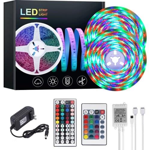 LED Strip Lights RGB 2835 SMD TV Background LED Lights 12V Waterproof 5M 10M 15M 20M Led Ribbon Lamp Decoration for Wall Bedroom