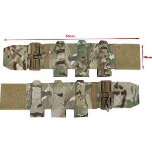 TBS045-MC Tactical Vest Multicam Quick Release Buckle Set Elastic Pouch Cummerbund with Automatic Magnetic Buckle Lock