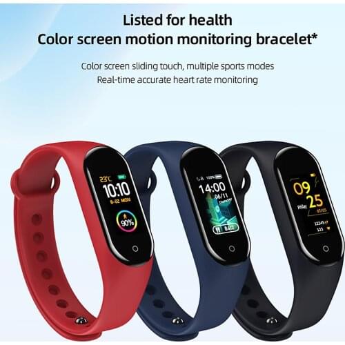 M4V Smart Bracelet IP67 Intelligent Alarm Clock Looking for Bracelets Heart Pressure Monitor Fitness Tracker Smart Wristband