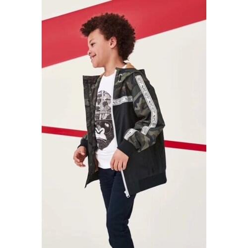 Britain 2019 Spring Autumn Jackets for Boy Coat Bomber Jacket Army Green Boys Windbreaker Winter Kids Children solid Outerwear