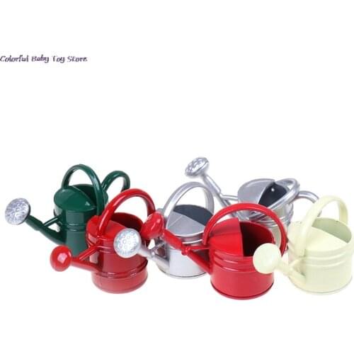 1/12 Metal Watering Can Garden Miniature Decoration For Children Kids Dolls Acces Dollhouse Miniature Furniture Toys