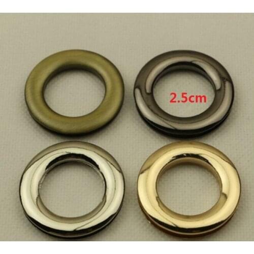 10 PCS/lot)Factory Wholesale Screw Inner Diameter 2.5cm Ring Perforated Chain Link Ring Bag Handbag Metal Accessories