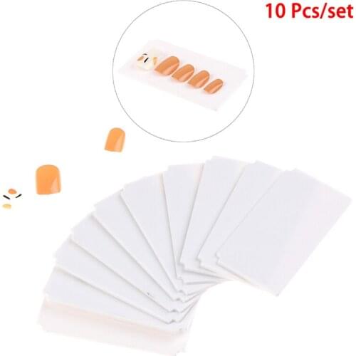 10pcs Fake Nail Display Stand Gel Glitter Polish Show Holder Plastic Partition Plate Rhinestones Storage Case Nail Art Tools