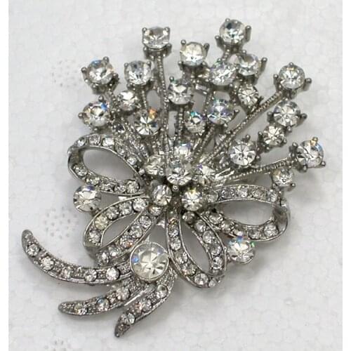 12pcs/lot Wholesale Fashion Brooch Crystal Rhinestone Wedding Party Flower Pin brooches Jewelry gift C102152