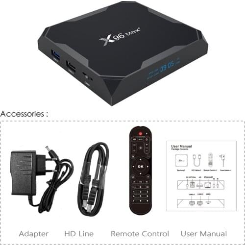 2 PCS X96 MAX PLUS Video-Player S905X3 Smart X96max Android 9.0 Tv Box Wifi Max-Plus 1000M 8K HD 5g dual wifi