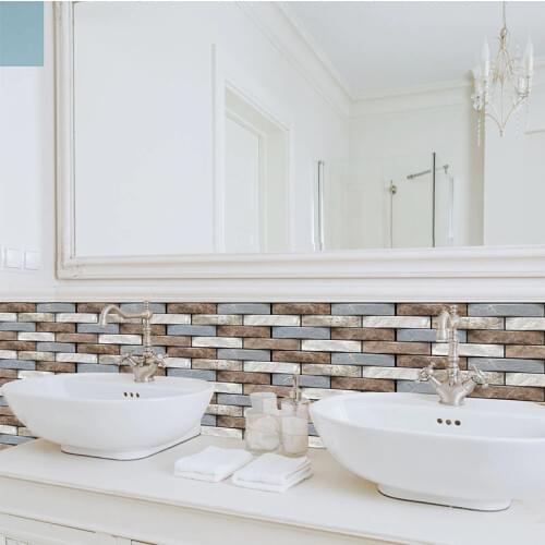 3D Wall Stickers Simulation Brick Tile Wall Sticker Anti-Collision Waterproof Self-adhesive Wallpaper For Living Room Decoration