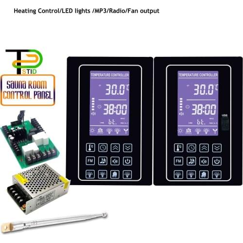 4.5KW Timed Heating Sauna Lcd Controler Panel Thermostat for Steam Bath Sauna Bath and Whirlpools system