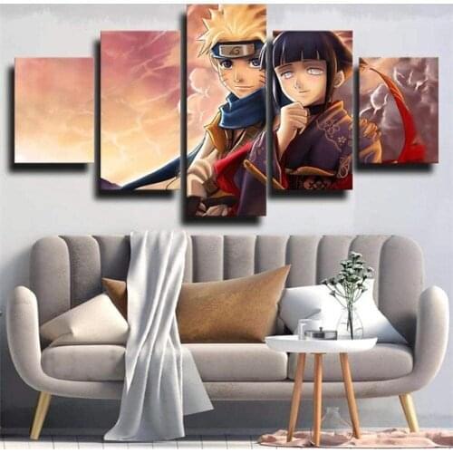 5 Piece Wall Art Canvas Anime Manga Ninja Figure Pictures And Prints Home Modern Living Room & Bedroom Decoration Paintings