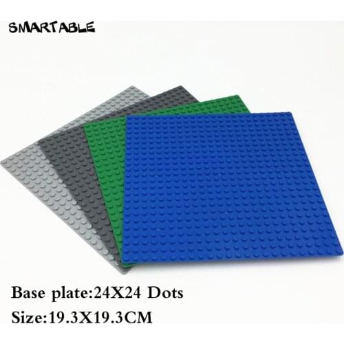Smartable Baseplate 24x24 Building Blocks MOC Parts LOGO Creative Toys Compatible Major Brands Toys Christmas Gift 4pcs/lot