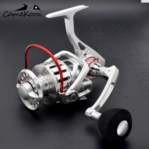 CAMEKOON GW6000 Slow Jigging Sea Full Metal Reel 7+1 BBs Carbon Fiber Drag System Saltwater Trolling Reel 5.6:1 Spinning Fishing