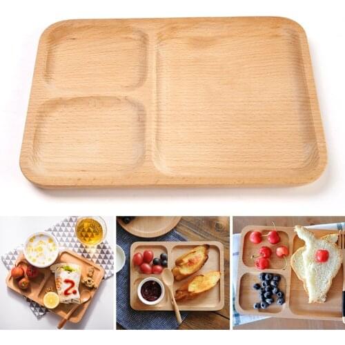 Wood Serving Plate Wooden Round Serving Tray Eco-friendly Reusable Snack Plate for Appetizers Cheese SushiPlatter Wooden Bowls