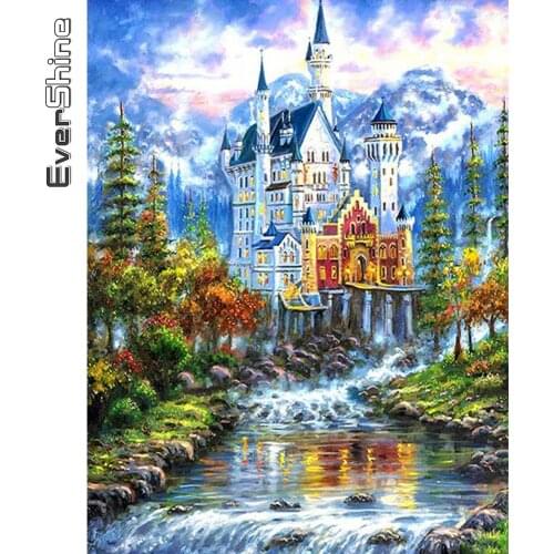 Evershine Diamond Painting Castle New Arrival Diamond Embroidery Landscape Rhinestone Picture Winter Home Decoration Gift