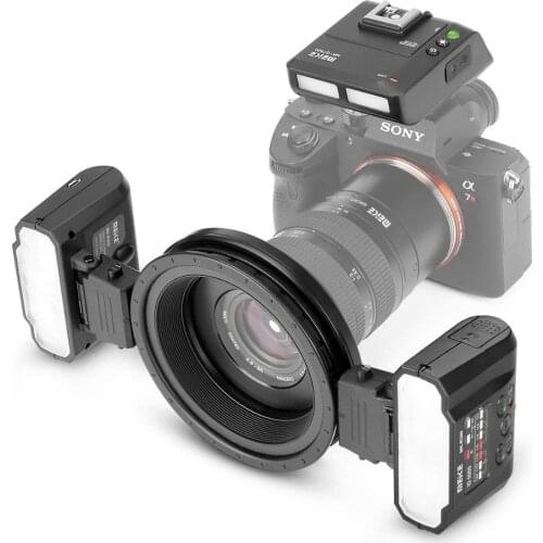 MEKE MK-MT24 Macro Twin Lite Flash for Sony Alpha A7R A7S A7II A7RII A5000 A5100 A6000 A6300 A6500 Mirrorless Cameras