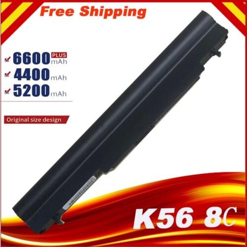 HSW 8 Cells Laptop battery for Asus K56C A46C S550C S46 S46C K56V K56CA/CB/CM S56C E46C K46C A31/A32/A42/A41-K56 free shipping