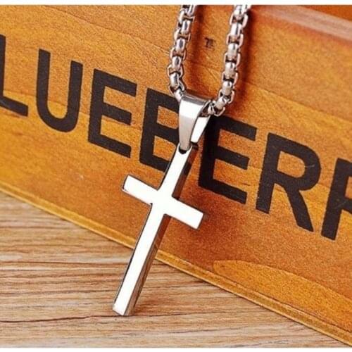 Fine Simple Classic Fashion Silver Color Collar Double-sided Pagan Cross Buddha Necklace St. Judas Tadeo Womens Cross Pendant