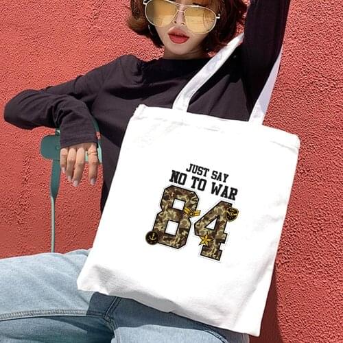 Camouflage Culture Series Design Printing Women Canvas Bags Shopping Eco Reusable Foldable Shoulder Bag Tote Bag Casual Travel