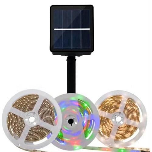 Hot Sales Flexible Free Cut Lawn Street LED Strip Light Solar Powered Smart Patio Easy Install Outdoor Waterproof Garden Decor