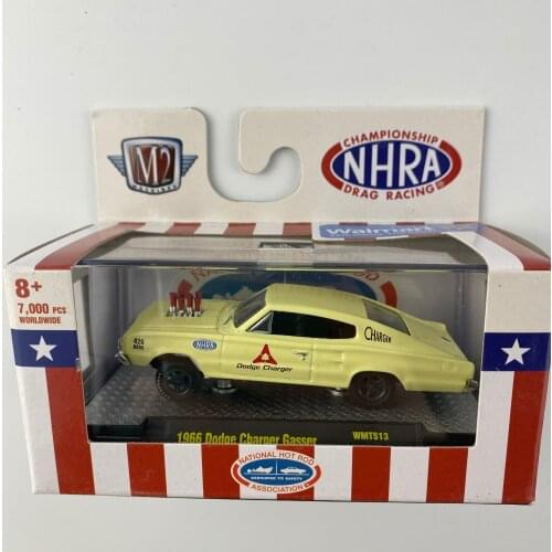 M2 Machines 1:64 1966 Dodge Charger Gasser Collection Metal Die-cast Simulation Model Cars Toys