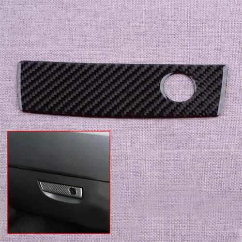 CITALL Car Co-pilot Storage Box Handle Cover Trim Sticker LHD Carbon Fiber Fit for Dodge Challenger 2008-2011 2012 2013 2014