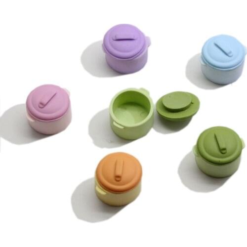 New Novelty Simulation Soup Pot Shape Resin Crafts Flatback Cabochon Embellishment For Scrapbook DIY