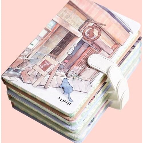 2021 The Most Beautiful Small Shop Notebook Color Paper Hardcover Diary Book Weekly Planner School Office Supplies Stationery