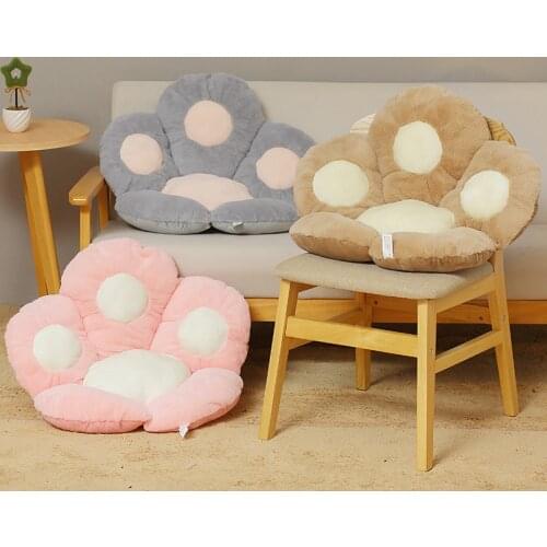 New Cat Paw Pillow Animal Seat Cushion Stuffed Plush Sofa Indoor Floor Kawaii Room Chair Decor Plushie Soft Big Girls Kids Gifts