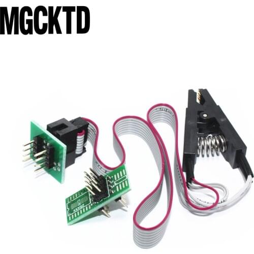 Update version SOIC8 SOP8 Test Clip For EEPROM 93CXX / 25CXX / 24CXX in-circuit programming+2 adapters