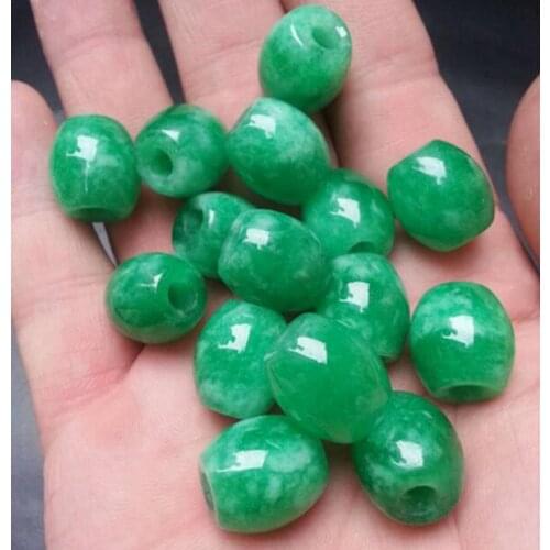 Wholesale free shipping 10PCS unimaginable green stone bead DIY Handmade accessories