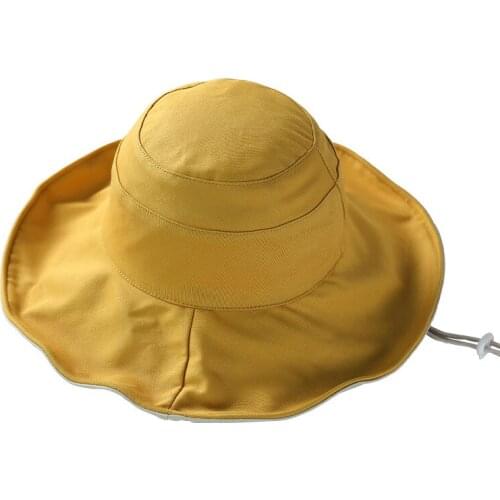 Womens bucket hat панамы cotton Double sided solid color casual outdoor fashion hat summer and autumn girl