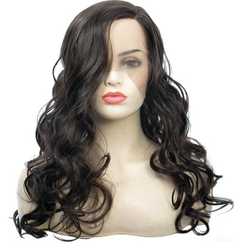 Synthetic Lace Wig Body Wave Lace Front Left Part High Temperature Fiber Cosplay Heat Resistant Daily Use
