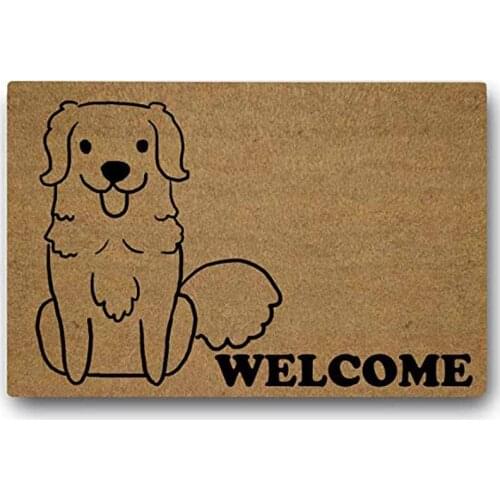 Personalized Doormat Funny Floor Mat Dog Welcome Door Mat with Non Slip Rubber Backing Decorative Indoor Outdoor Door Mat 23.6