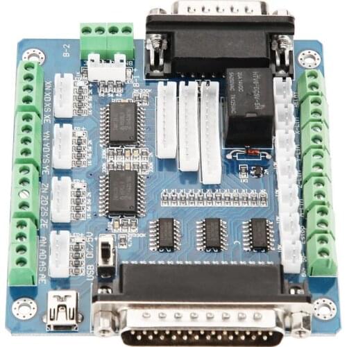 Drive Board MACH3 Interface 5 Axis CNC Stepper Motor Driver Controller Board with USB Cable