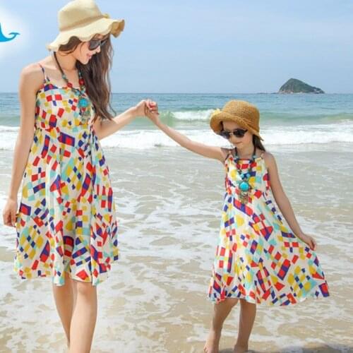 Princess Dress Girls Party Pageant Cute Sleeveless Backless Strap women checker Beach Dresses