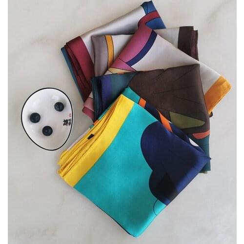 2020 70x70 new Horse head Multipurpose women Silk twill scarf Satin square tie Hairband ladies foulard femme towel bufanda shawl