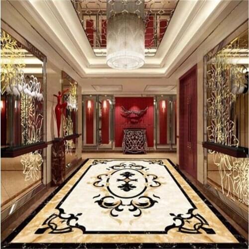 Beibehang Custom 3D floor painting large imitation marble bathroom floor non-slip waterproof bathroom floor tile stickers murals