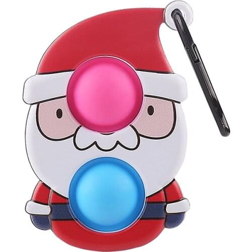 Pop Fidget Stress Relief Squeeze Toy Elk Snowman Christmas Tree Sensory Anti Stress Game Hand Simple Dimple Fidget Toy Christmas