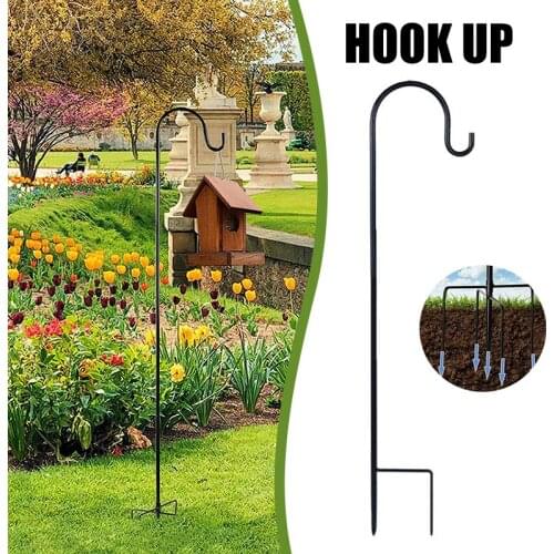 Garden Outdoor Single Hook with 5 Prong Base for Hanging Bird Feeder Plant Baskets Solar Light Lanterns Multifunction TN88