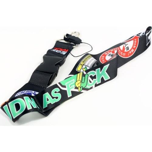 Neck Strap Key Chain JDM Lanyard For Cell Phone ID Holder w/ iLL Fresh As Fuk Domo Shocker NOS Turbo Sticker Bomb