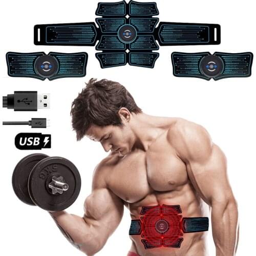 EMS 6Pack Total Abs Abdominal Muscle Stimulator Intelligent Trainer Abdominal Muscle Toner Fitness Training Gear Home Gym Belt
