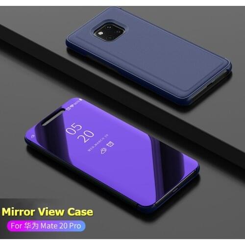 Smart View Mirror Case for Huawei Mate 20 Pro Cover Clear Leather Flip Case for Huawei Honor 8x Max Mate 20 Lite Phone Cover