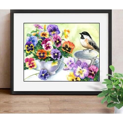 Needlework Diamond Embroidery Flowers 5D Diy Diamond Painting Rhinestones Full Resin Drill Mosaic Picture