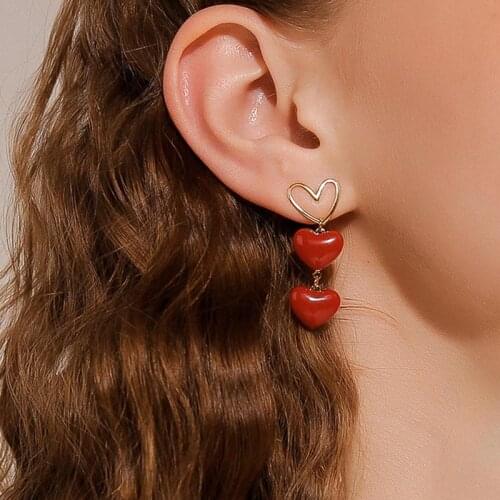 Metal texture geometric wild womens oil drop earrings enamel glaze butterfly earrings