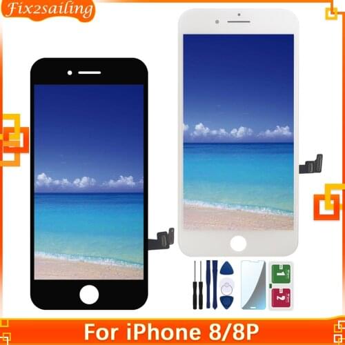 AAA+++ LCD Display For IPHONE 8 8 Plus With Touch Screen Digitizer Assembly Replacement For iPhone 8 Plus +Tempered film +Tool