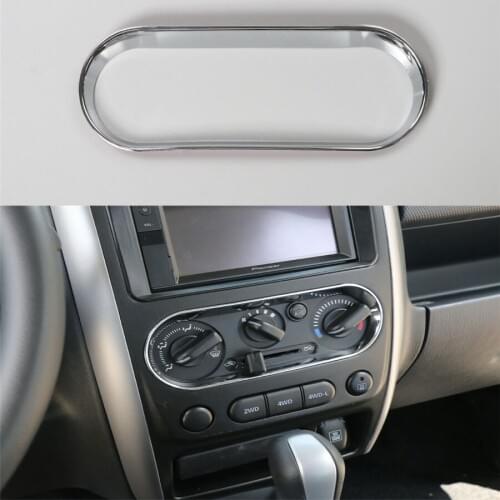 1PCS ABS For Suzuki Jimny 2007-2015 Interior Car Air Conditioner Switch Decoration Ring Frame Cover Trim Sticker Styling