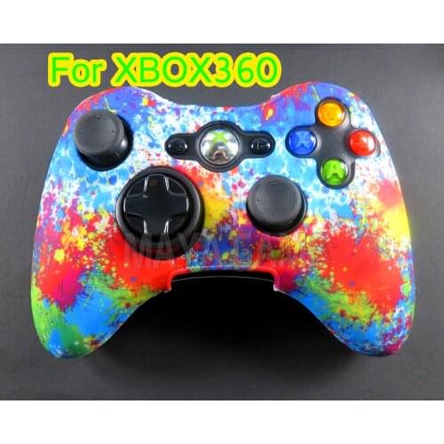 1PC For XBOX360 Controller Handle Protective Cover Silicone Protective case Water Transfer Printing Protective Skin Cover Cover